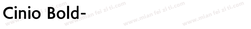Cinio Bold字体转换
